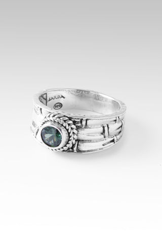 Steadfast and Resilient Ring™ in Australian Teal Green Sapphire Bamboo / Australian Teal Green Sapphire
