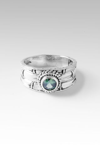 Steadfast and Resilient Ring™ in Australian Teal Green Sapphire Bamboo / Australian Teal Green Sapphire