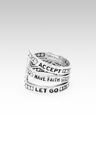 Accept, Have Faith & Let Go Ring™ in Flat Jawan - Bypass - SARDA™