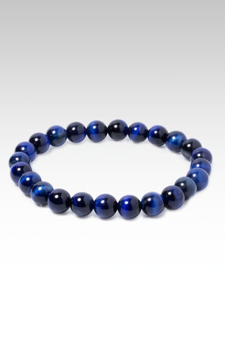 Beaded Blue Tiger's Eye Bracelet™ - Stretch Bead Bracelet - SARDA™