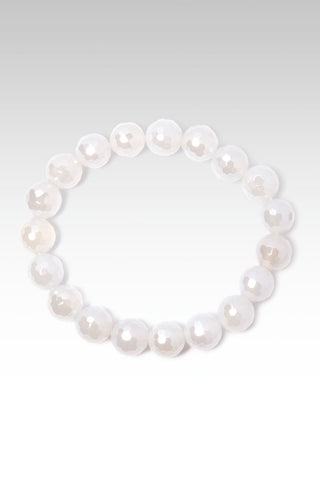 Beaded Celestial White Snow Agate Bracelet™ - Stretch Bead Bracelet - SARDA™