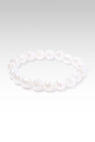 Beaded Celestial White Snow Agate Bracelet™ - Stretch Bead Bracelet - SARDA™