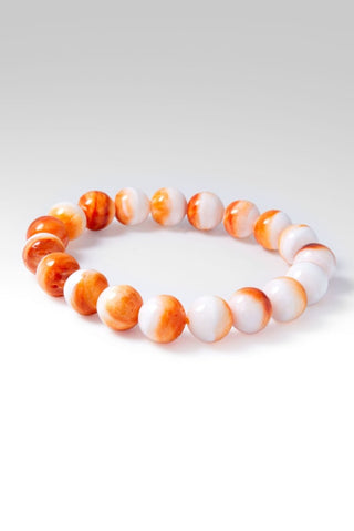 Beaded Orange Spiny Oyster Bracelet™ - Stretch Bead Bracelet - SARDA™