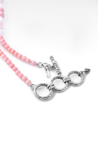 Beaded Pink Coral Necklace™ in Watermark - Beaded Necklace - SARDA™