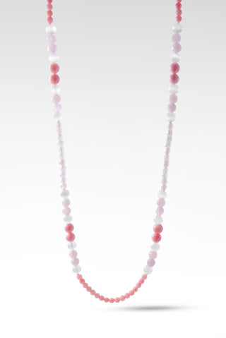 Beaded Pink Coral Necklace™ in Watermark - Beaded Necklace - SARDA™