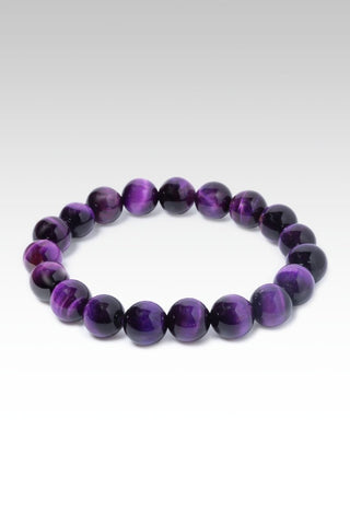 Beaded Purple Tiger's Eye Bracelet™ - Stretch Bead Bracelet - SARDA™