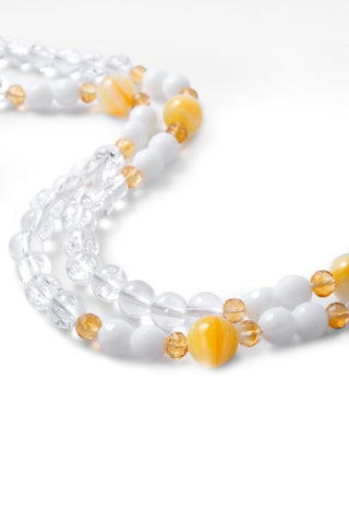 Beaded White Crackle Necklace™ in Watermark - Beaded Necklace - SARDA™