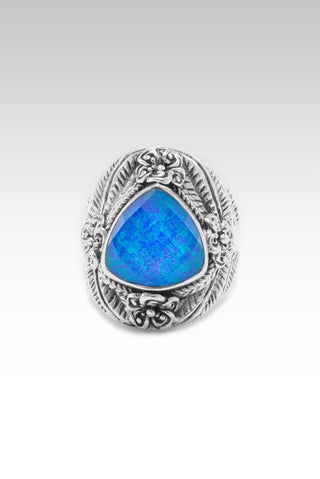 Beauty in Bloom Ring™ in Twilight Simulated Opal & Quartz Doublet - Statement - SARDA™