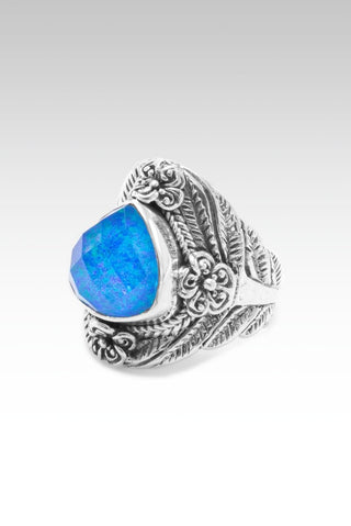 Beauty in Bloom Ring™ in Twilight Simulated Opal & Quartz Doublet - Statement - SARDA™