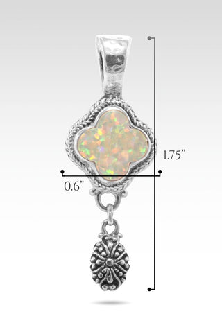 Blessed Assurance Pendant™ in Peaches & Cream Simulated Opal - Magnetic Enhancer Bail - SARDA™