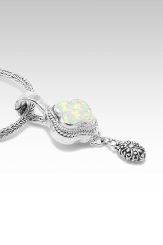 Blessed Assurance Pendant™ in Peaches & Cream Simulated Opal - Magnetic Enhancer Bail - SARDA™