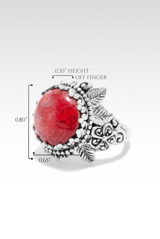 Bloom Where You are Planted Ring™ in Red Sponge Coral - Statement - SARDA™