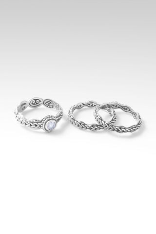 Chain of Hope Ring Set of 3™ in Moissanite - Stackable - SARDA™