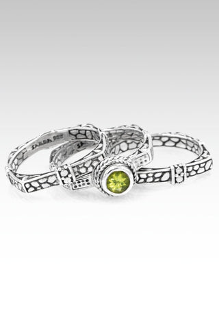 Chosen Worthy Loved Ring Set of 3™ in Peridot - Stackable - SARDA™