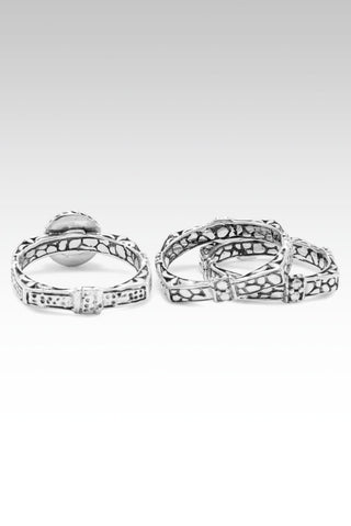 Chosen Worthy Loved Ring Set of 3™ in White Pearl - Stackable - SARDA™