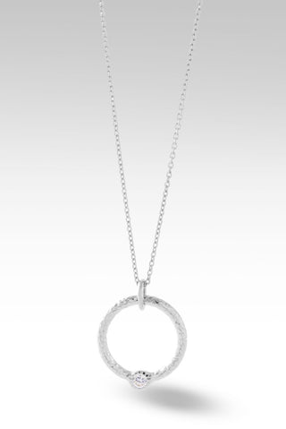 Circle of Faith Necklace™ in White Zircon - Single Stone - SARDA™