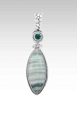 Courage to Continue Pendant™ in Green Opal - Magnetic Enhancer Bail - SARDA™