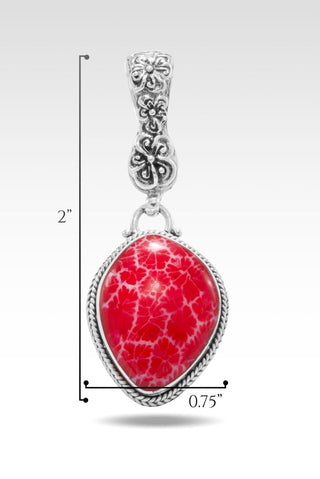 Divine Beauty Pendant™ in Red Indonesian Coral - Magnetic Enhancer Bail - SARDA™
