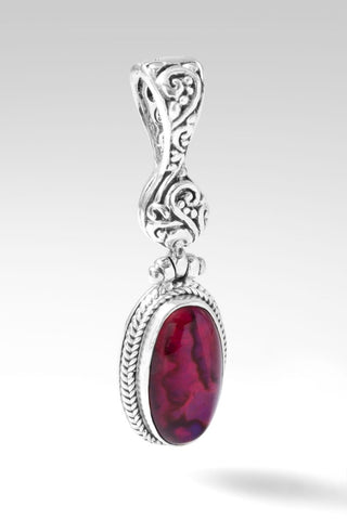 Embellish Pendant™ in Pink Purple Abalone - Magnetic Enhancer Bail - SARDA™