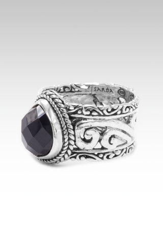 Enchanted Promise Ring™ in Black Spinel - Statement - SARDA™