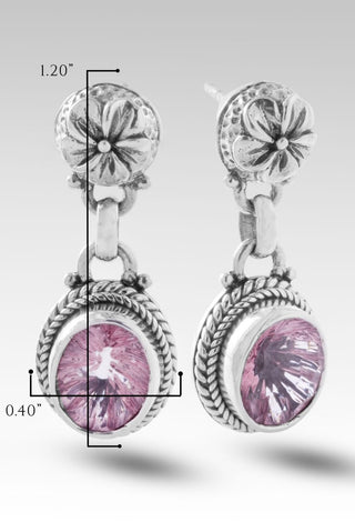 Garden Grace Earrings™ in Pink Cashmere™ Mystic Quartz - Stud Dangle - SARDA™