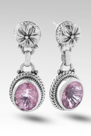Garden Grace Earrings™ in Pink Cashmere™ Mystic Quartz - Stud Dangle - SARDA™