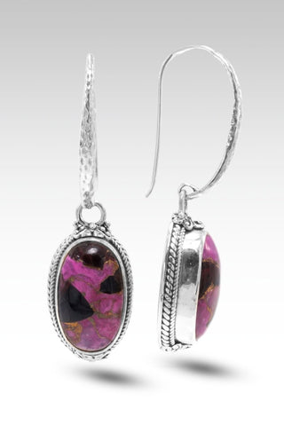 Grace Changes Everything Earrings™ in Pink Calcite, Obsidian & Bronze - Bali Wire - SARDA™