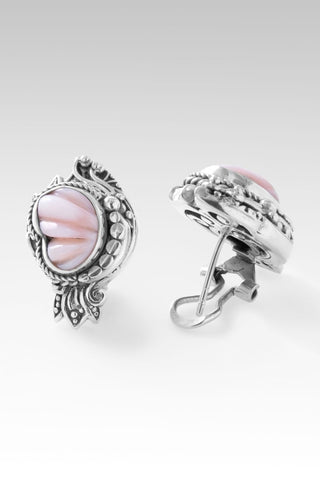 Graceful Flight Earrings™ in Pink Mother of Pearl - Omega Back - SARDA™