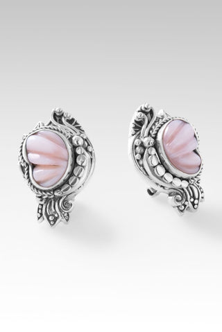 Graceful Flight Earrings™ in Pink Mother of Pearl - Omega Back - SARDA™
