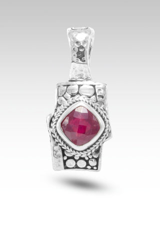 Hold on to Promises Pendant™ in Red Ruby - Magnetic Enhancer Bail - SARDA™