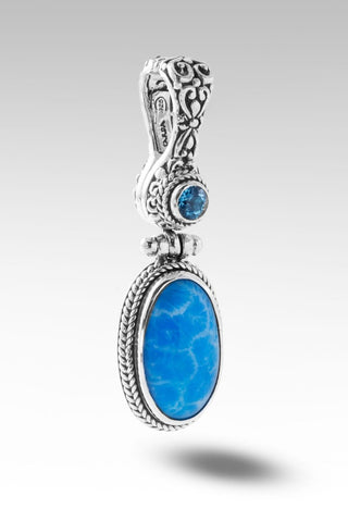 Key to Heaven Pendant™ in Powder Blue Indonesian Coral - Magnetic Enhancer Bail - SARDA™