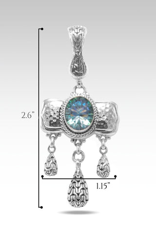Let Us Sing a New Song Pendant II™ in Green Reflections™ Mystic Quartz - Magnetic Enhancer Bail - SARDA™
