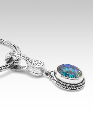 Let Us Sing a New Song Pendant™ in Green Reflections™ Mystic Quartz - Magnetic Enhancer Bail - SARDA™