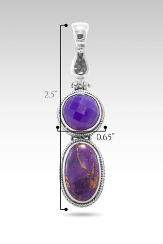 Majestic Peace Pendant II™ in Purple Mohave Kingman Turquoise - Magnetic Enhancer Bail - SARDA™