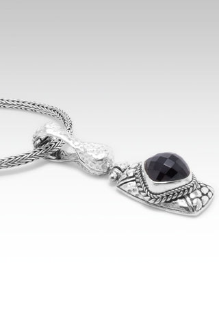 My Cup Overflows Pendant™ in Black Spinel - Magnetic Enhancer Bail - SARDA™