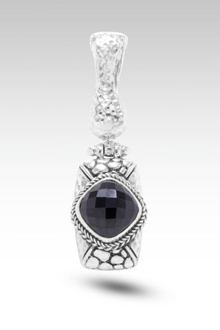 My Cup Overflows Pendant™ in Black Spinel - Magnetic Enhancer Bail - SARDA™