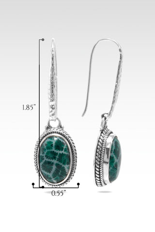 Overflow with Hope Earrings™ in Forest Green Indonesian Coral - Bali Wire - SARDA™