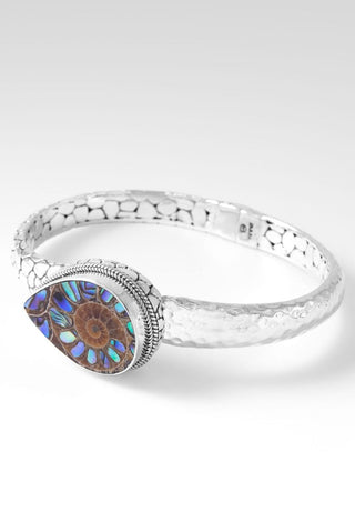 Patient in Trials Bangle™ in Ammonite with Abalone Inlay - Bangle - SARDA™