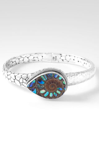 Patient in Trials Bangle™ in Ammonite with Abalone Inlay - Bangle - SARDA™