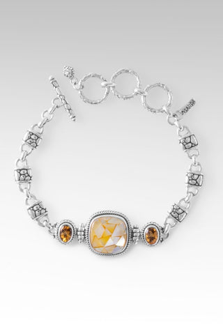 Peaceful Heart Bracelet™ in Golden Mother of Pearl Mosaic - Multi Stone - SARDA™