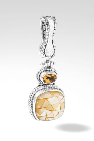 Peaceful Heart Pendant™ in Golden Mother of Pearl Mosaic - Magnetic Enhancer Bail - SARDA™