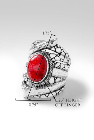 Peacemaker Ring™ in Red Sponge Coral - Statement - SARDA™