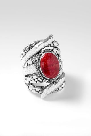 Peacemaker Ring™ in Red Sponge Coral - Statement - SARDA™