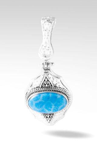 Practice Compassion Pendant™ in Powder Blue Indonesian Coral - Magnetic Enhancer Bail - SARDA™