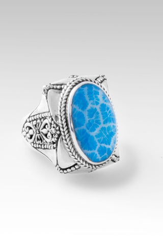 Practice Compassion Ring™ in Powder Blue Indonesian Coral - Statement - SARDA™