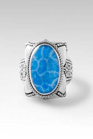 Practice Compassion Ring™ in Powder Blue Indonesian Coral - Statement - SARDA™