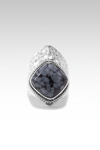 Promise of Grace Ring™ in Snowflake Obsidian - Statement - SARDA™
