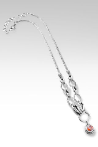 Steadfast and Resilient Necklace™ in Bali Sunrise™ Mystic Moissanite - Single Stone - SARDA™