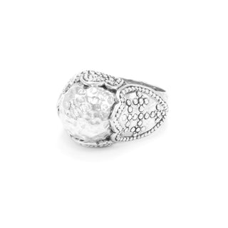 STERLING SILVER HAMMERED & JAWAN BEADS WHATEVER IS RIGHT RING™ - SARDA™