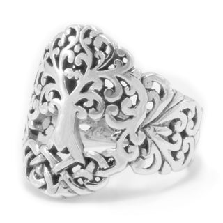 STERLING SILVER TREE & FEATHER "FOREVERMORE" RING - SARDA™